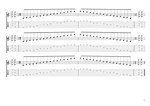 BAF#GED octaves C pentatonic major scale 13131313 sweep pattern box shapes GuitarPro6 TAB pdf